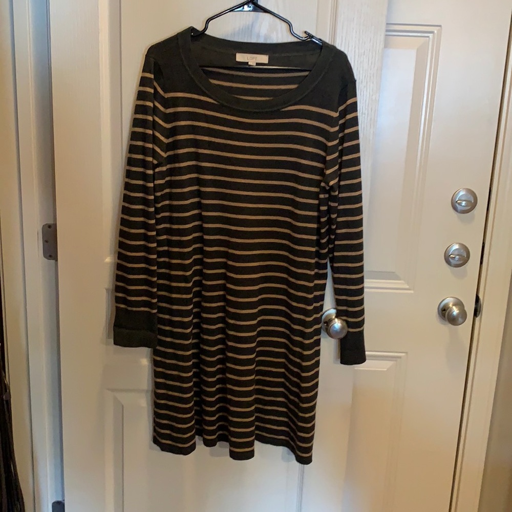 Loft XL striped sweater dress. Good condition.